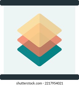 layer illustration in minimal style isolated on background