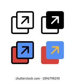 Layer Layout Shape Tool Icon, Logo, and illustration Vector