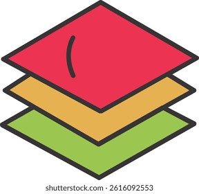Layer Line Vector Icon Design