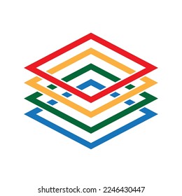 layer logo vector illustration symbol design