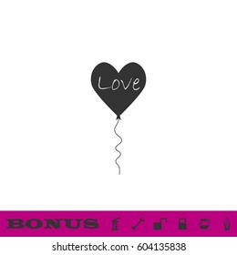 Layer love icon flat. Black pictogram on white background. Vector illustration symbol and bonus button