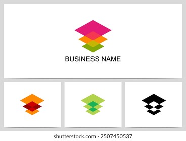 Layer Platform Stage Sheet Transparent Logo Design