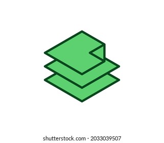 Icono de línea premium de capa. Pictograma sencillo de alta calidad. Iconos modernos de estilo de contorno. Ilustración vectorial de trazo sobre un fondo blanco. 