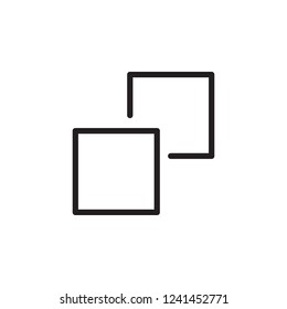 Layer sign icon. Outline icon on white background. Layer sign Silhouette. Web site, page and mobile app design vector element.