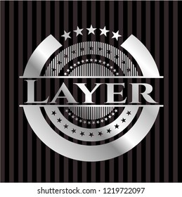 Layer silvery emblem or badge
