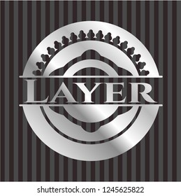 Layer silvery emblem or badge