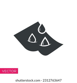 layer soft fabric icon, Paper, moisture absorbing, water absorption properties, diaper concept, icon vector eps10