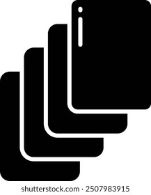 Layer solid glyph vector illustration