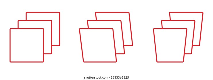 Pila de capas, icono, línea y signo, icono de lienzo. Ilustración vectorial. Diseño de ilustración de símbolo de conjunto de iconos de capa plana - Vector eps 10