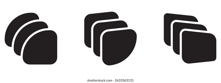 Layer stack, icon,  line, and sign, Canvas icon. Vector illustration. Flat Layer Icon Set Symbol Illustration Design – Vector eps 10