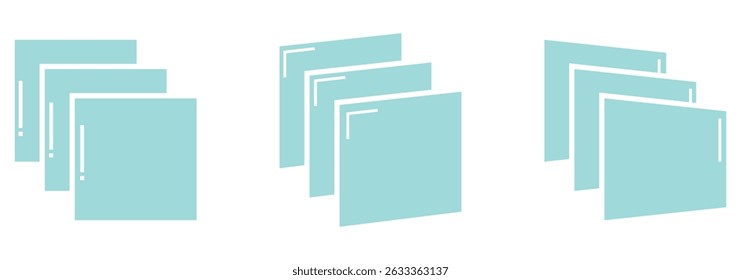 Layer stack, icon,  line, and sign, Canvas icon. Vector illustration. Flat Layer Icon Set Symbol Illustration Design – Vector eps 10