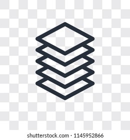 Layer vector icon isolated on transparent background, Layer logo concept