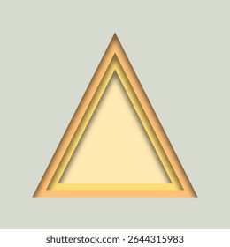 Formas geométricas e decorativas 3D em camadas com estilo de corte de papel
