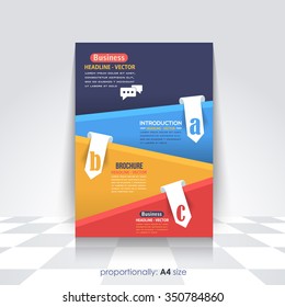 Layered A4 Flyer, Brochure, Catalog Cover, Corporate Leaflet Template