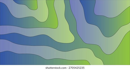 Ein geschichteter abstrakter Hintergrund mit gewellten, organischen Formen in Blau-, Grün- und Grautönen, die einen Farbverlauf-Effekt erzeugen.