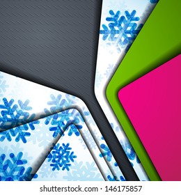 layered abstract background with snowflakes image