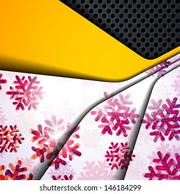 layered abstract background with snowflakes image