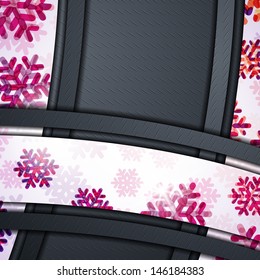layered abstract background with snowflakes image