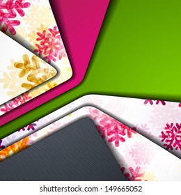 layered abstract background with snowflakes image