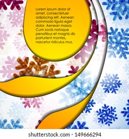 layered abstract background with snowflakes image