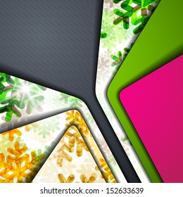 layered abstract background with snowflakes image