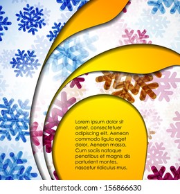 layered abstract background with snowflakes image