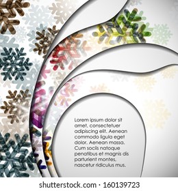 layered abstract background with snowflakes image