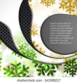 layered abstract background with snowflakes image