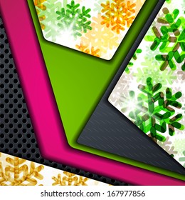 layered abstract background with snowflakes image