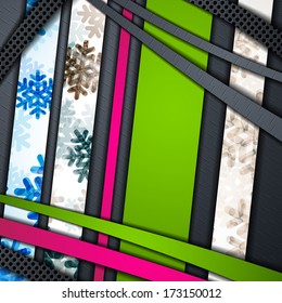 layered abstract background with snowflakes image