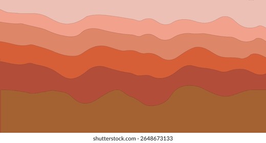 Layered abstract background in warm terracotta tones, evoking desert landscapes and canyon views. Keywords: abstract, terracotta, canyon, layered, warm.