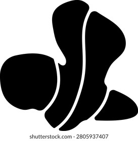 Layered abstract blob combining sleek contour lines cleanly.