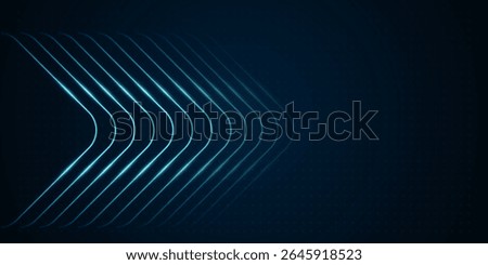 The layered arrow design creates a sense of motion, progression, and futuristic direction. vector illustration