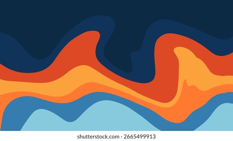 Plano de Fundo em Camadas de Formas Orgânicas em Gradientes de Várias Cores.