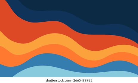 Fondo en capas de Formas orgánicas en Gradientes multicolores.