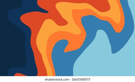 Fondo en capas de Formas orgánicas en Gradientes multicolores.