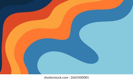 Layered Background of Organic Shapes in Multi-Color Gradients.