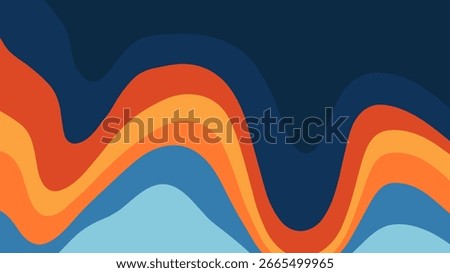 Layered Background of Organic Shapes in Multi-Color Gradients.