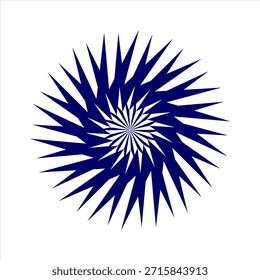 Padrão de estrela geométrica azul em camadas em um fundo branco