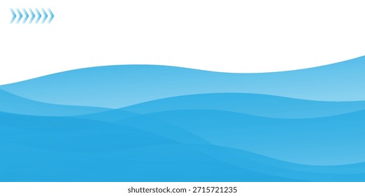 Layered blue ocean waves with various color gradient effects. modern eps 10.