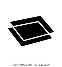  Vektorgrafik-Symbol mit geschichtetem Rahmen