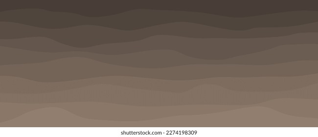 Layered brown soil and rock subsurface. Gradient brown background.