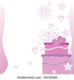layered cake with love