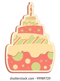 Layered Cake, Whimsical layered cake with candle