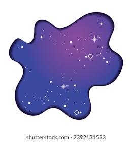 Layered cartoon view of outer space Vector illustration