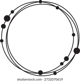 layered circle line frame dot accent design modern minimal card decorative branding graphic