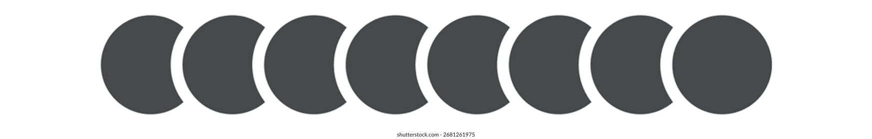 Layered circles row y2k element