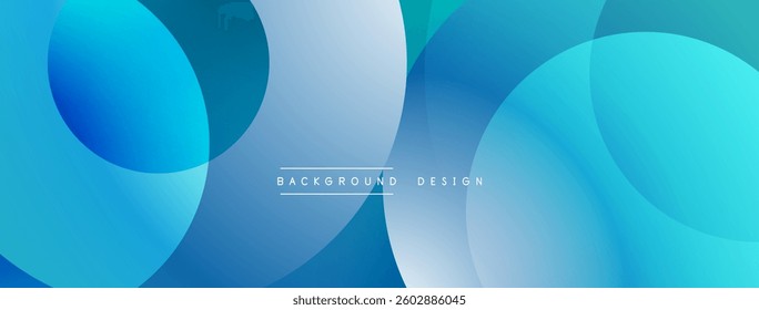 Layered circular shapes in vivid colors form a gradient-rich abstract design with smooth transitions, depth effects, and a modern, futuristic aesthetic