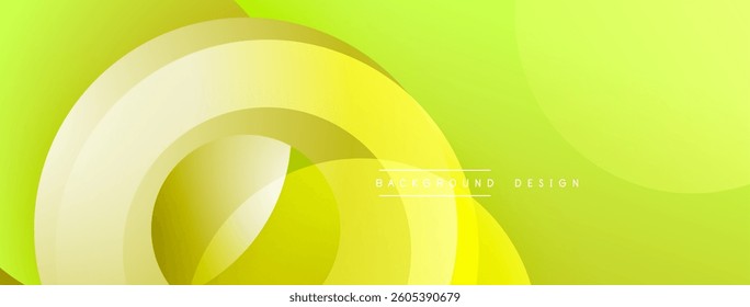 Layered circular shapes in vivid colors form a gradient-rich abstract design with smooth transitions, depth effects, and a modern, futuristic aesthetic