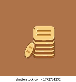 Layered Cookies. Suitable for Web Landing Page, Banner, Flyer, Sticker, Card, Background